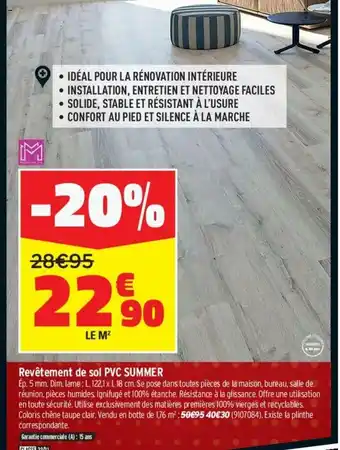 Bricorama Revêtement de Sol PVC Summer offre