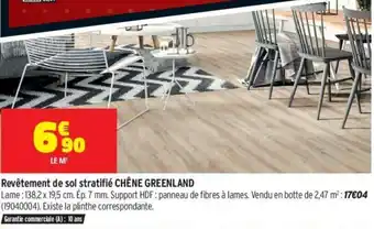 Bricorama Revêtement de Sol Stratifié Chêne Greenland offre