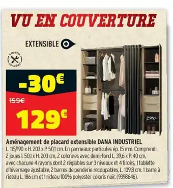 Bricorama Aménagement de Placard Extensible Dana Industriel offre