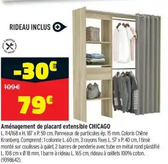 Bricorama Aménagement de Placard Extensible Chicago offre