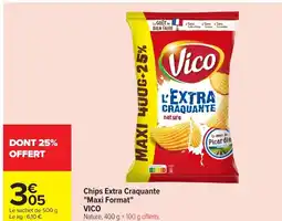 Carrefour VICO Chips Extra Craquante Maxi Format offre