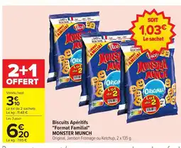 Carrefour MONSTER MUNCH Biscuits Apéritifs Format Familial offre