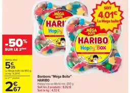 Carrefour HARIBO Bonbons Méga Boîte offre