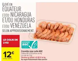 Carrefour Crevette rose cuite ASC offre