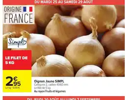 Carrefour SIMPL Oignon Jaune offre