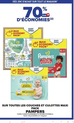 Carrefour PAMPERS Sur toutes les couches et culottes maxi offre