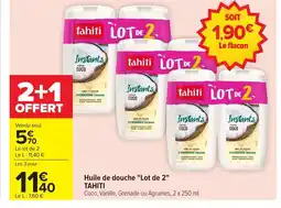 Carrefour TAHITI Huile de douche Lot de 2 offre