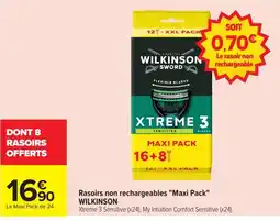 Carrefour WILKINSON Rasoirs non rechargeables offre