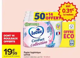 Carrefour LOTUS Papier hygiénique offre