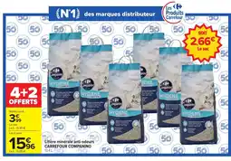 Carrefour CARREFOUR COMPANINO Litière minérale anti-odeurs offre
