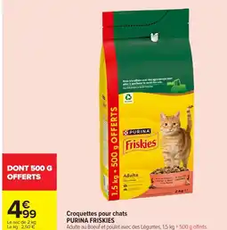 Carrefour PURINA FRISKIES Croquettes pour chats offre
