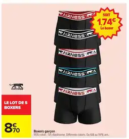 Carrefour AIRNESS Boxers garçon offre