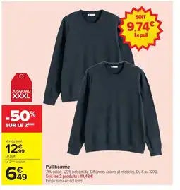 Carrefour Pull homme offre