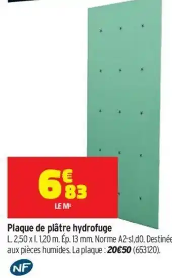 Plaque de Plâtre Hydrofuge