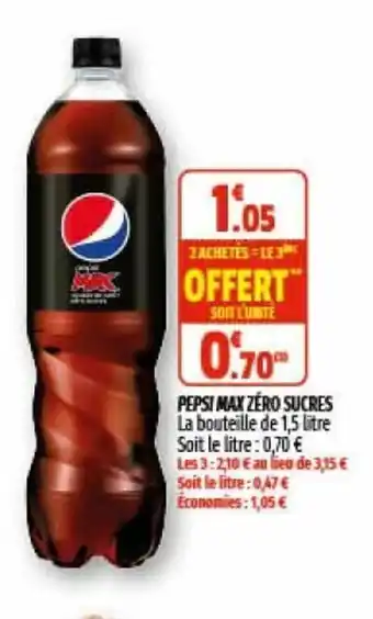 Coccinelle Supermarché Pepsi Max Zéro Sucres offre