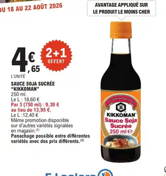 Kikkoman Sauce Soja Sucrée