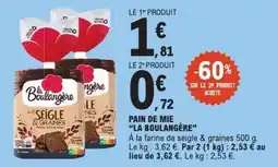 E.Leclerc La Boulangère Pain de mie offre
