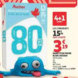 Auchan Auchan Papier ultra blanc offre