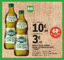 E.Leclerc Puget huile d'olive vierge extra les recoltes bio offre