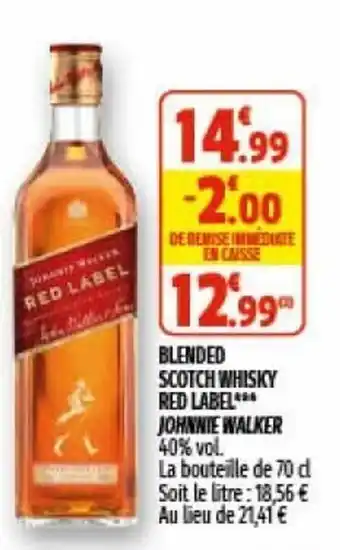 Coccinelle Supermarché Blended Scotch Whisky Red Label offre