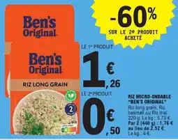 E.Leclerc Ben's Original Riz Long Grain offre