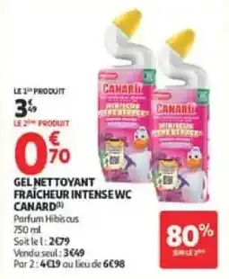 Auchan CANARD Gel nettoyant fraîcheur intense WC offre