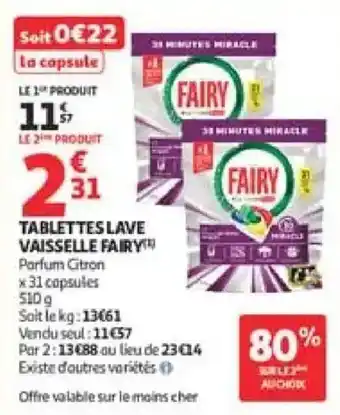 FAIRY TABLETTES LAVE VAISSELLE