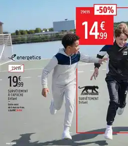 Intersport energetics SURVÊTEMENT À CAPUCHE Enfant offre