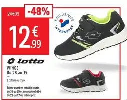 Intersport lotto WINGS offre