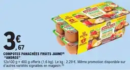 E.Leclerc ANDROS Compotes panachées fruits jaune offre