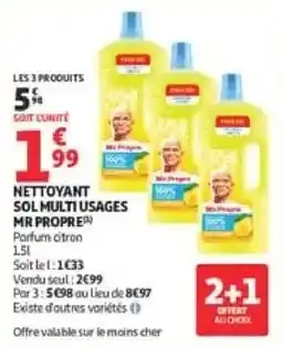 Auchan MR PROPRE NETTOYANT SOL MULTI USAGES offre