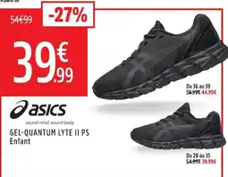 Intersport ASICS GEL-QUANTUM LYTE II PS Enfant offre