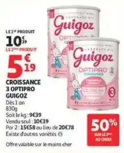 Auchan Guigoz optipro croissance 3 offre
