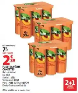 Auchan fuzetea PÊCHE CANETTES offre