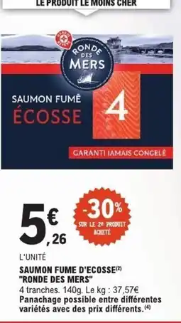 E.Leclerc Ronde des Mers Saumon fumé Écosse offre