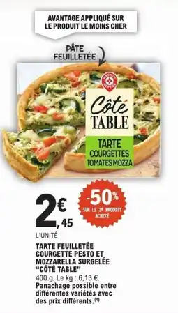 E.Leclerc Côté Table Tarte Feuilletée Courgettes Tomates Mozza offre