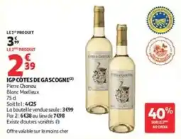 Auchan Pierre Chanou IGP CÔTES DE GASCogne offre