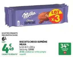 Auchan Milka Biscuits Choco Suprême offre