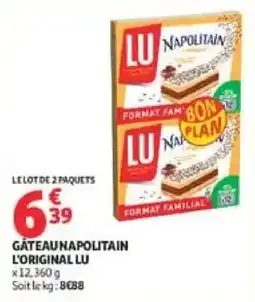 Auchan LU Gâteau Napolitain offre