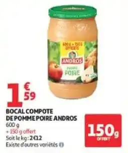 Auchan ANDROS Bocal compote offre
