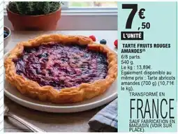 E.Leclerc Tarte fruits rouges amandes offre