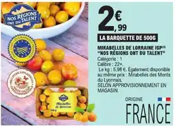 E.Leclerc Nos Régions ont du Talent Mirabelles de Lorraine offre