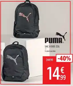 Intersport PUMA SAC À DOS 22L offre