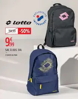 Intersport Lotto Sac à dos 20L offre