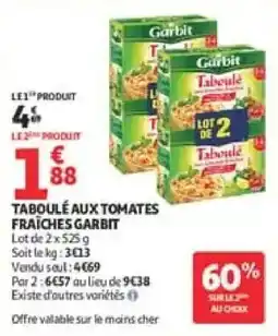 Auchan Garbit Taboulé offre
