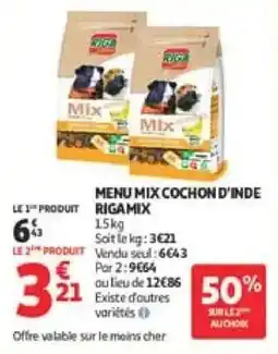 Auchan RIGAMIX MENU MIX COCHON D'INDE offre