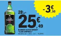 E.Leclerc CLAN CAMPBELL BLLENDED SCOTCH WHISKY offre