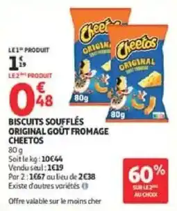 Auchan Cheetos Biscuits soufflés offre