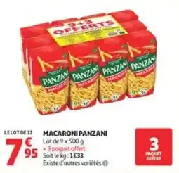 Auchan PANZANI MACARONI offre