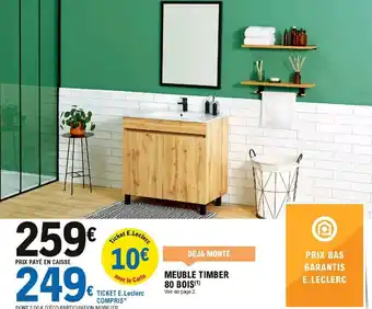 E.Leclerc Brico Meuble Timber 80 Bois offre